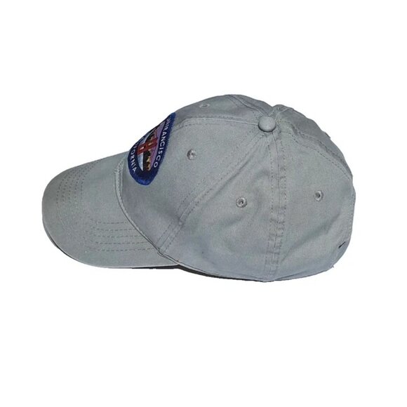 San Francisco California Patch Adjustable Strap Hat Gray Baseball Cap CurvedBrim - Picture 5 of 6
